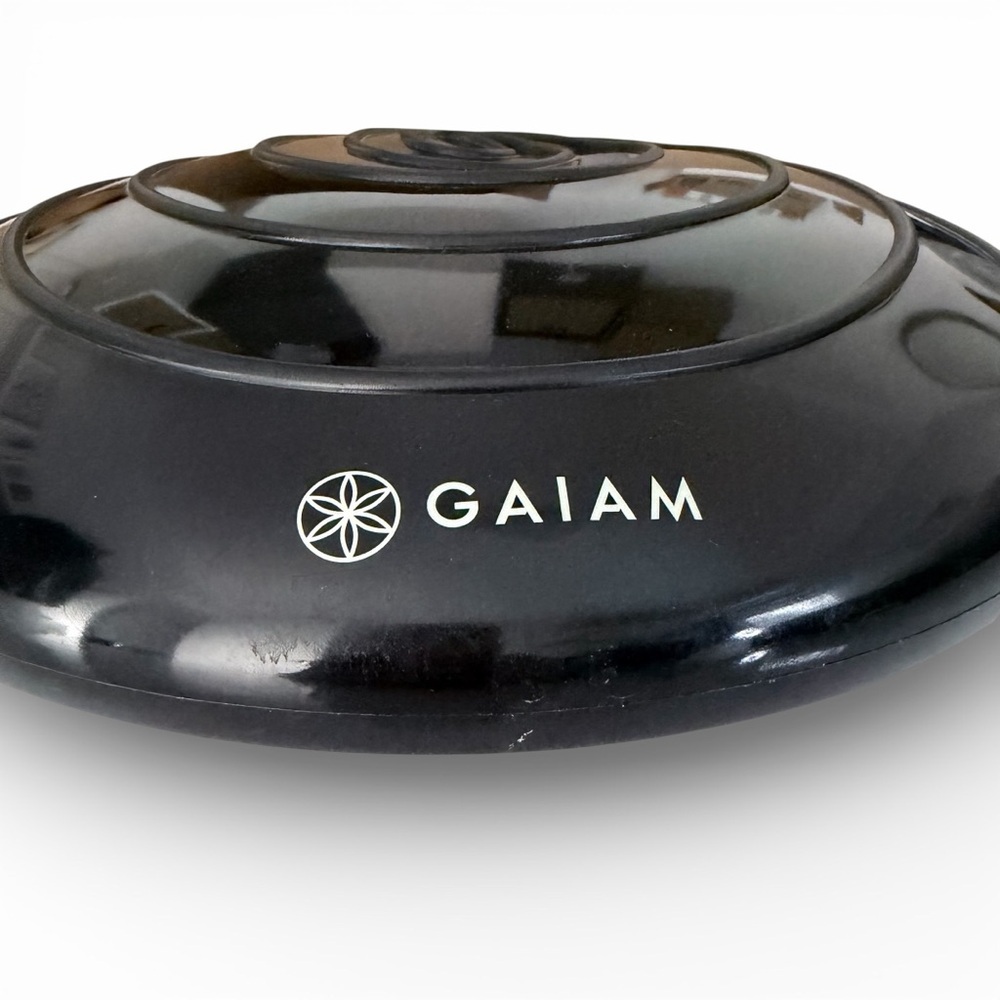 GAIAM Black Balance Disc Stability Cushion Core Trainer Fitness Exercise Tool - Picture 3 of 7